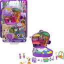 Polly Pocket Compact Playset, Elephant Adventure with 2 Micro Dolls & Accessories, Travel Toys with Surprise Reveals
