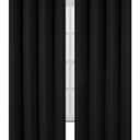 LEMOMO Blackout Curtains 52 x 84 inches Long Black Curtains Set of 2 Panels Thermal Insulated Room Darkening Curtains for Bedroom