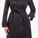 London FogWomen's Hooded Belted Maxi Trench Coat size L
