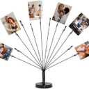 Photo Tree Holder with Metal Base,12 Clips Flexible & Durable Branches Money Trees Gift Card Holder with Clips,Picture Trees to Hold Photos for Christmas Wedding Greeting Birthday Party Gift