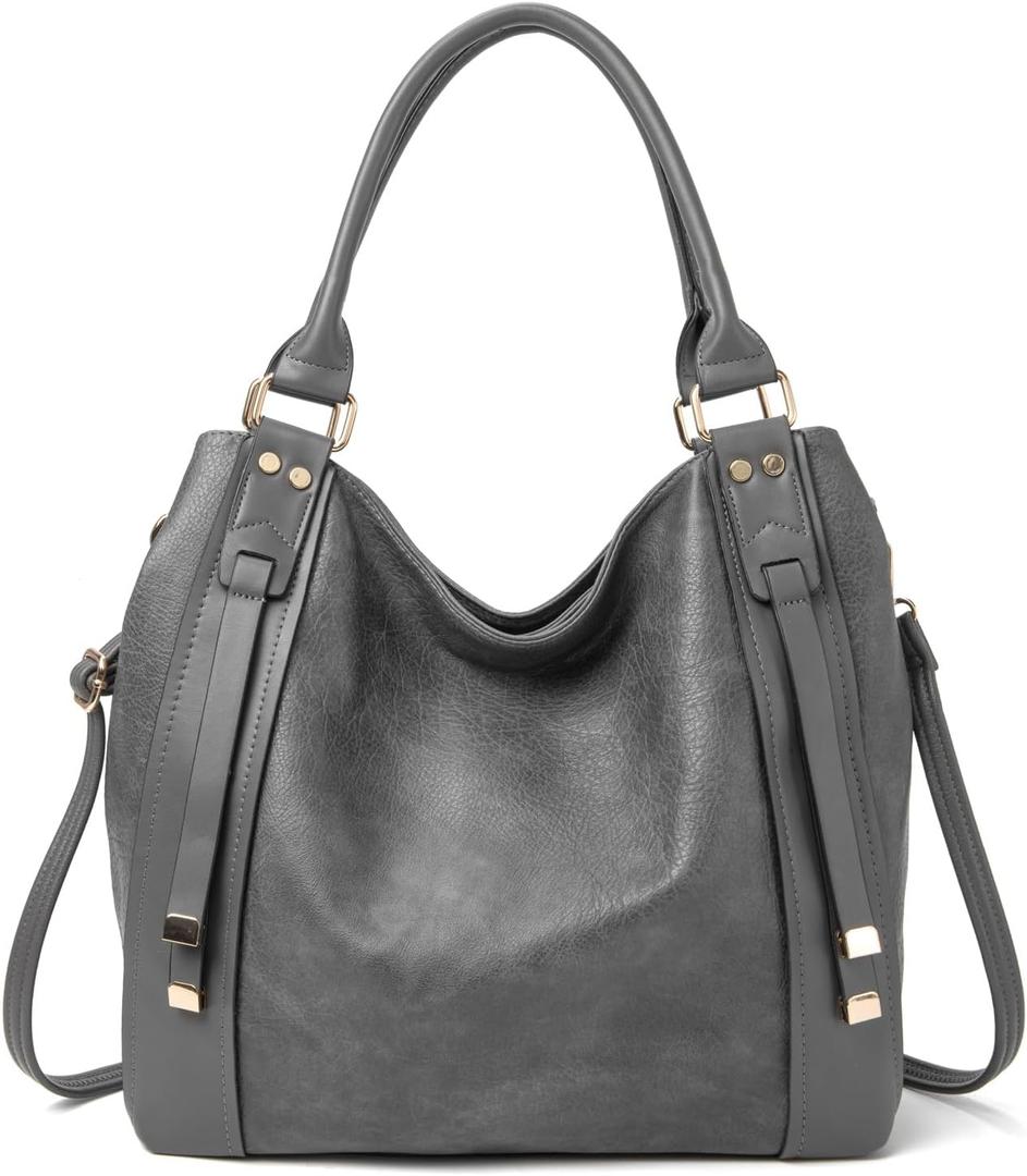 Vintage Large PU Hobo Tote Bag, Satchel Purse with Strap Women