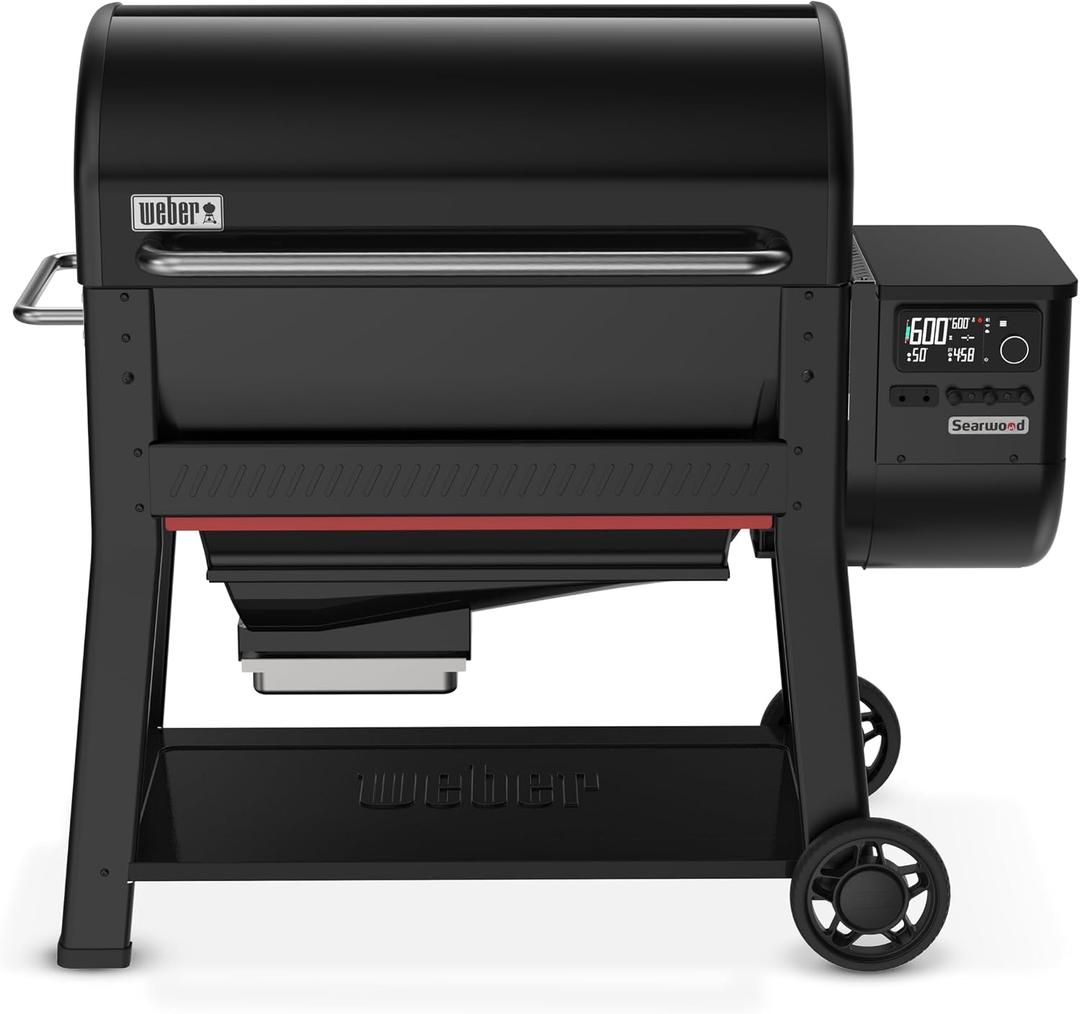 Weber Searwood XL 600 Wood Pellet Smoker Grill, 36 inches WiFi & BluetoothEnabled Outdoor Grill for Smoking, Searing, Rapid React PID & Cooking up to 600F, Black