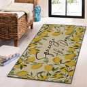 Area Rug, Washable and Non-Slip 2'x4' Tropical Yellow Lemons Fruit Summer Small Indoor Entryway Door Mat, Floor Mat Carpet for Bedroom, Kitchen, Bathroom, Laundry, Living Room