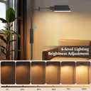 Traditional Height Adjustable Pharmacy Floor Lamp with 350 Swing Arm, Color Temperature Adjustable Standing Lamp Metal Shade for Living Room Reading House Bedroom Home Office(Black)