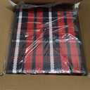 Christmas Red and Black Plaid Rug 27.5 x 43 Inches, Hand-Woven Indoor/Outdoor Layered Cotton Blend Buffalo Plaid Rug, Washable Front Door Mat, Perfect for Porch, Living Room, Entryway