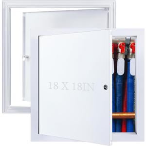 Gisafai 18 x 18 Inch Access Panel Wall Hole Cover Metal Drywall Access Door Electrical Panel Cover Plumbing White