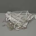 Kaei&Shi Rhinestone Fringe Underbust Corset Belt,Sexy Mesh Sheer Chain Top,Waist Corsets For Women Exotic Rave (16-18, White)