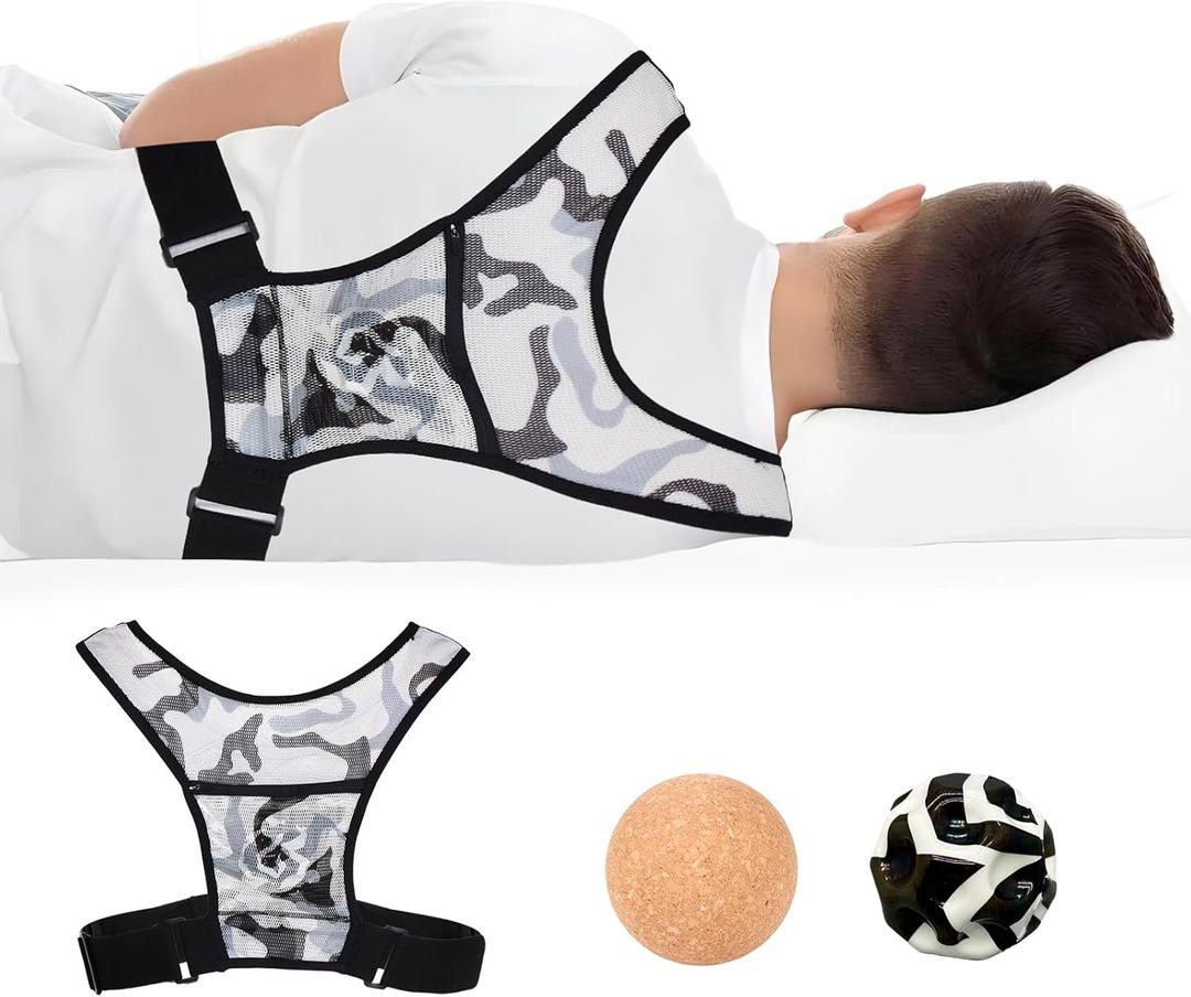 Side-Sleeping Trainer for Side Sleep, Anti Snoring Solution, Stop Snoring and Reduce The Risk for Sleep Apnea,Camouflage