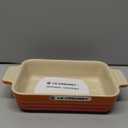 Le Creuset Stoneware 7 by 5-Inch Rectangular Dish, Flame