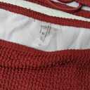MakeMeChic Women's 3 Piece Bathing Suits Halter Ring Bikini Set with Cover Up Skirt Maroon S