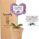 VLOMOT Pet Loss Sympathy Gift - Positive Crochet with Heart-Warming Card - Pet Memorial Gifts for Grieving Friends in Memory of Dog Cat