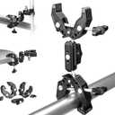 Neewer Super Clamp Camera Mount with Magic Arm, Cold Shoes for Desk Studio Light Stand Holder Photography Reflector, Flag, Cross Bars, Motorcycle