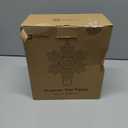 Brightown Christmas Tree Topper with Built-in 3D Glitter Led Snowflake Projector Lights, Silver Hexagonal Snowflake Tree Toppers Christmas Decorations Indoor for Xmas New Year Party Holiday