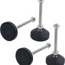 Antrader 4Pcs M8x50mm Adjustable Furniture Glides Anti-Skid Reinforced Nylon Round Base 113mm Leveling Foot (D50 x M8 x H80)