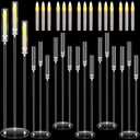 Havawish 6 Set Acrylic Candelabra Centerpieces 3 Arms with 18 LED Candles 42.5'' Floor Tall Candle Holders with Acrylic Shade Wedding Clear Table Candlesticks Stand Fit 0.8'' for Party