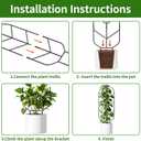 2 Pack 30'' Large Metal Plant Trellis for Climbing Plants, Tall Plant Support for Indoor & Outdoor Use, Modern Decorative Trellis for Potted Plants (2 Pack)