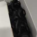 LONAI 4PC Clip in Hair Extensions, 100 Pure Protein Silk Curly Hair Extension for Women, 26 Inch Long Soft Natural Hair Extensions-Natural Black