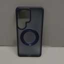 VUM Galaxy S26 Ultra Case 6.3", MagSafe Supported, Full Camera Protection, Built-in Magnetic Ring, 360° Rotatable Magnetic Stand, Military Grade Shockproof, Semi-Transparent Matte, Blue