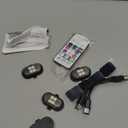 Upgraded Wireless LED Lights for Car, Rechargeable Interior Car Lights with 8 Colors Brightness Adjustable, 12H Battery Life, Remote Control, Mini Strobe Lights for Vehicle Motorcycle Bike Decor (4pcs)