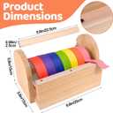 Sabary Wooden Washi Tape Dispenser Multi Roll Masking Tape Holder Organizer with Acrylic Cutter for Craft Painter Gift Wrapping 9.8 x 5.8 x 5.8 Inches