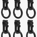 6 Pcs Alloy Steel 5000lbs Breaking Strength L Track Double Stud Fitting with O Ring for Trailers RVs Truck Bed Tie Down Fitting