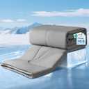Elegear Revolutionary Cooling Comforter King Absorbs Body Heat to Keep Cool, Cooling Blanket for Hot Sleepers Japanese Arc-Chill 3.0 Cool Tech Fabric Summer Comforter Hypo-Allergenic Cool Quilt-Gray, King 90'' x 108''