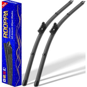 2 wipers Replacement For 2017-2023 Tesla Model 3/2020-2023 Model Y Original Equipment Replacement Wiper Blade - 26"/19" (Set of 2) Top Lock