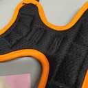 rabbitgoo Dog Harness No Pull with 2 Leash Clips, Adjustable Soft Padded, Reflective Oxford No Choke Pet Vest with Easy Control Handle for Medium Sized Dogs, Blue & Orange, M