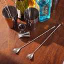 Boao 8 Pcs 12 Inch Cocktail Spoon Coffee Spoons Bar Stirring Spoon Long Handle Stainless Steel Cocktail and Coffee Mixing Tool for Homemade Barista/bartender (Silver)