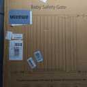 COMOMY 42" Extra Tall Baby Gate for Stairs, Fits 29.5" to 40.6" Openings, White