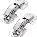 Qrity 2 PCS Cabinet Door Hinges - Solf Close, Hydraulic Concealed, 90 Degree, Invisible Hinges for Cabinet, Cupboards, Wardrobes (Light duty hinges)