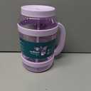 REDUCE WaterDay 80 oz Water Jug with Time/Ounce Markings - Spill-Proof Straw, Durable Tritan - Big Water Bottle for Daily Hydration - Dishwasher Safe, Clear & Easy to Clean, Lilac Bud