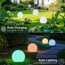 shumi Solar Ball Light-12inch LED Outdoor Table Lamp,16 RGB Colors and Dimmable Globe Light with Remote,Decor for Patio, Garden, Yard, Beach, Pathway, Nursery