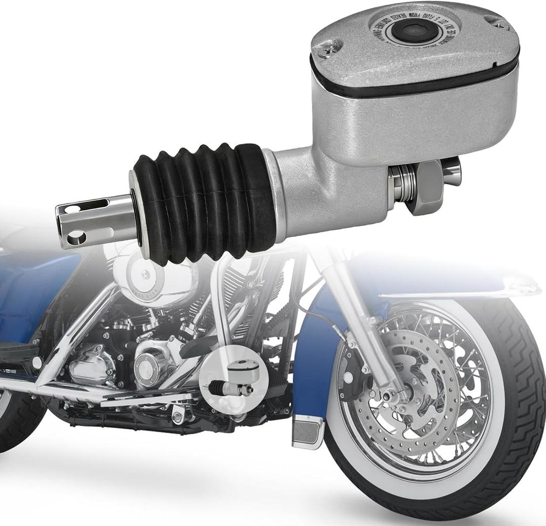 3/4" Rear Brake Master Cylinder Fit for 1999-2007 Harley Touring Electra Glide/Road King/Road Glide/Street Glide Models & 2000-2017 Harley Softail Models Replace# 41755-99 41767-05A