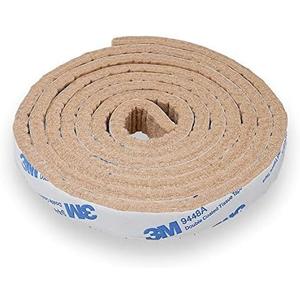 Self Adhesive Felt Furniture Pads: Furniture Sliders for Hardwood Floors, Chair Leg Floor Protectors, Heavy Duty Felt Strip Roll for All Hard Surfaces, 1/2" x 60" Roll, Beige 2 pcs