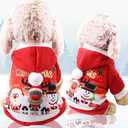 Pet Christmas Costume, Christmas Pet Clothes, Elk pet Clothes, Santa Claus Pet Costume, Pet Christmas Clothes, Dog Clothes, Santa Claus and Elk Style - M