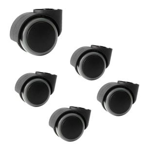 Office Chair Casters 2-Inch Stemless Replacement Wheels - 5pcs Universal Caster Wheels for Swivel Chairs, Scratch-Free and Quiet Movement (Gray)