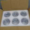 6 Pcs Snowflake Wine Glasses Set 19 oz Winter Stemless Drinking Glasses Blue and White Snowflake Wine Glass Holiday Tumbler Cups for Winter Gifts Coffee Tea Party Supplies