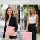 DOMISO 15.6 inch Laptop Sleeve with Handle Shockproof Waterproof EVA Protective Case for 15.6" Yoga 720 IdeaPad 310 320 ThinkPad T570/Legion 5 Gen 6/HP Envy 15/15.6" Notebooks, Pink