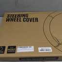 Skechers Steering Wheel Cover,Max Cushioning Leather Steering Wheel Cover Universal Fit 14" 1/2-15" Car Wheel Protector for Men Women Fit Suvs,Vans,Sedans,Car,Trucks,Black