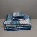 Mybedsoul Teal Blue Quilt Set King Size 3 Pieces Boho Plaid Turquoise Floral Bedspread Set Microfiber Lightweight Bohemian Bedding Bedspread Coverlet Set for All Season 90"x104"