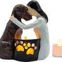Dog Memorial Gifts, Pet Loss Sympathy Gift,Custom Dog Statue Hand-Sculpted Remembrance Candle Holder to Honor a Beloved Who Passed Away