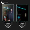 Glow in The Dark Plastic Baseball Bat w/ 3 Glow in The Dark Plastic Baseballs Bundle UV Flashlight Included (Aquamarine), One Size