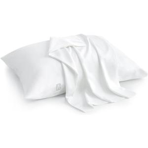 Pack of 2 Toddler Travel Pillow Cases 100% Soft Egyptian Cotton, 500 Thread Count with Zipper Closure for Small Travel Pillowcase 12x16 inch, White Solid