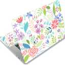 Laptop Skin Sticker Decal 15-15.6 Inches, Universal Reusable Vinyl Sticker for 12.1 13 13.3 14 15.4 Inches Netbook/Notebook PC, Waterproof & Scratch-Resistant (Flowers, Leaves)