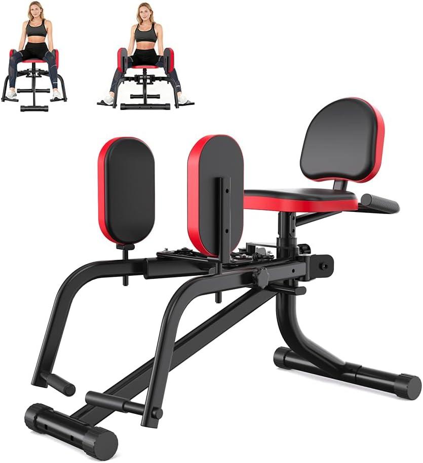 2-in-1 Hip Abductor and Adductor Machine, Inner and Outer Thigh Exercise Equipment, Leg Workout Machine for Home Gym
