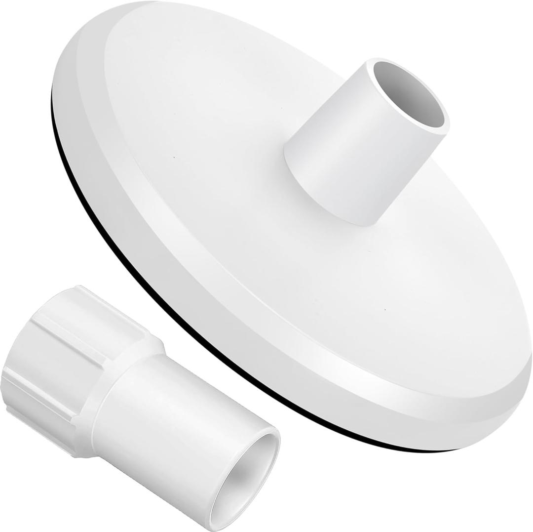 SP1106 Pool Skimmer Vac Plate with 1-1/2" Vacuum Hose Cuff Kit, Compatible with Hayward SP1082 SP1084 SP1075 SP1085 SP1091WM & Pentair 513330 In Ground Pool Skimmer Basket Vacuum Adapter Parts