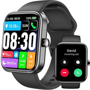 TOZO S3 Smart Watch for Men & Women, 1.83" HD Touchscreen, Bluetooth Calling, Sleep & Activity Tracking, IP68 Waterproof, 10-Day Battery Life, Compatible with iOS & Android