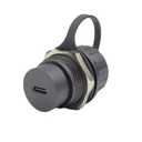 2PCS USB 3.1 Type C Panel Mounting Waterproof Connector, IP67 24 Pins Female to Female PA6BG33 Housing Double Head Adapter with Waterproof/Dust Cap