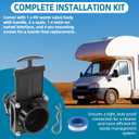 TonGass 3-Inch RV Waste Valve Body with Handle, Durable RV Sewer Valve Replacement for Campers, Trailers, and Motorhomes, Mess-Free Water Valves, Heavy-Duty Camper Sewer Pipe Fitting - Black